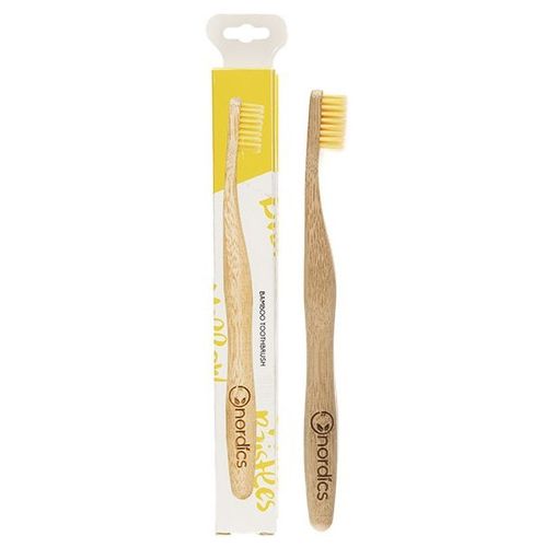 Cepillo Dental Bambú Adulto Amarillo