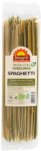 Espagueti con Verduras Bio 250gr.