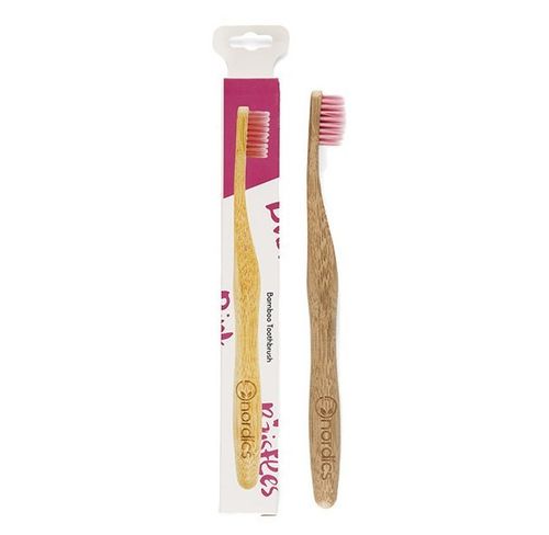 Cepillo Dental Bambú Adulto Rosa