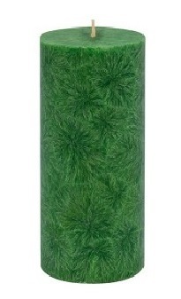 Vela Pilar Verde Ø6,4 x 13,5cm