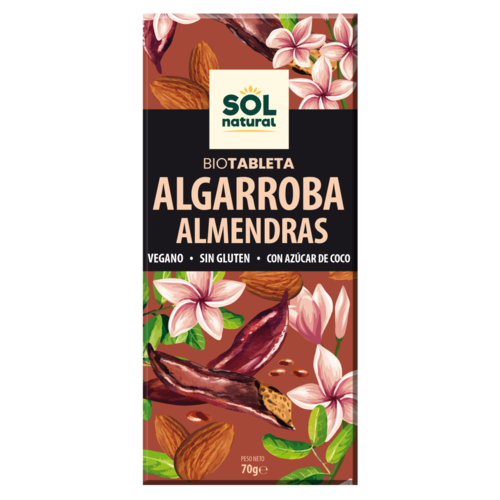 Tableta de Algarroba con Almendras Bio