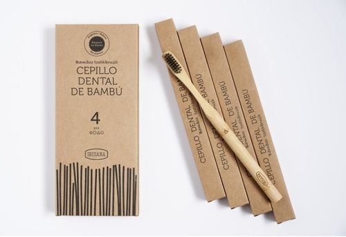 Cepillo Dental bambú carbón activo (4 unid.)