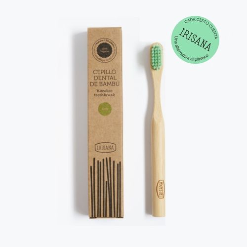 Cepillo dental infantil de bambú Verde
